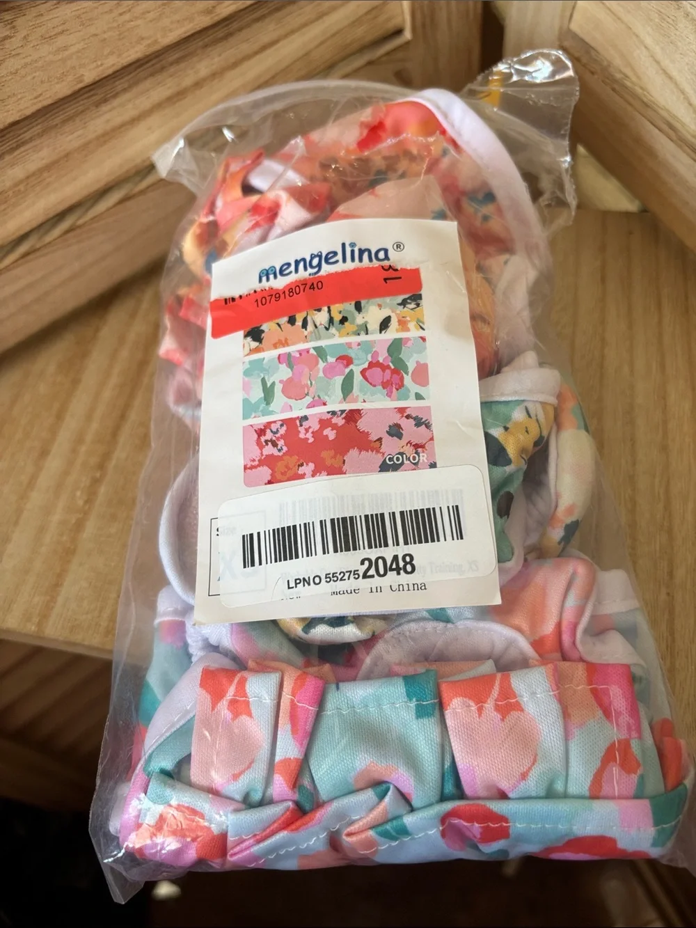Mengelina Floral 3 piece set reusable doggy diapers XS